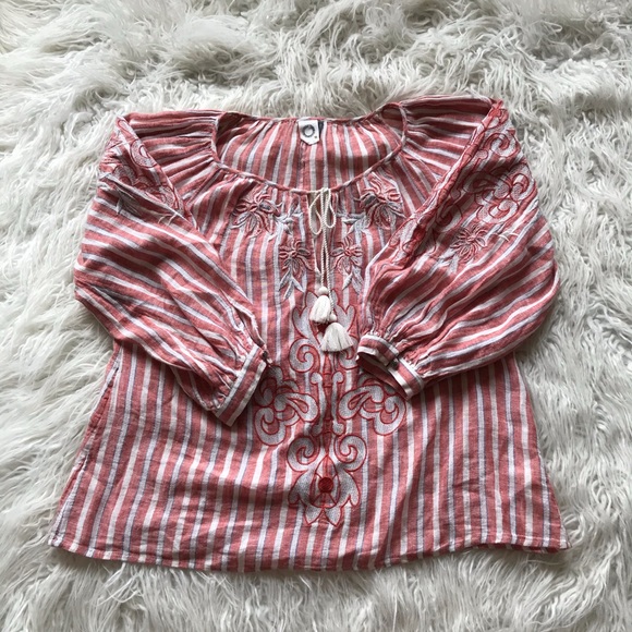 Akemi‎ + Kin for Anthropologie Audria Peasant Top - Picture 3 of 7